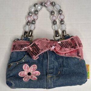 Boogie bags Mini denim booty bag, vintage bag, teen girls bag, designer bag